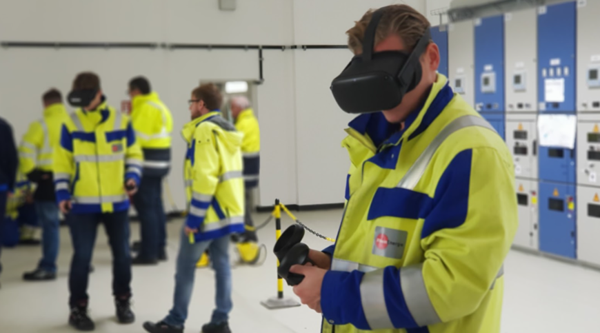 Abbildung 1: Virtual-Reality-Arbeitssicherheitsschulung bei der RheinEnergie | © World of VR GmbH