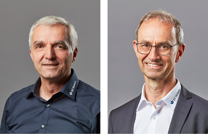 Dr. Klaus Ruff (links) und Wolfgang Laske | © BG Verkehr