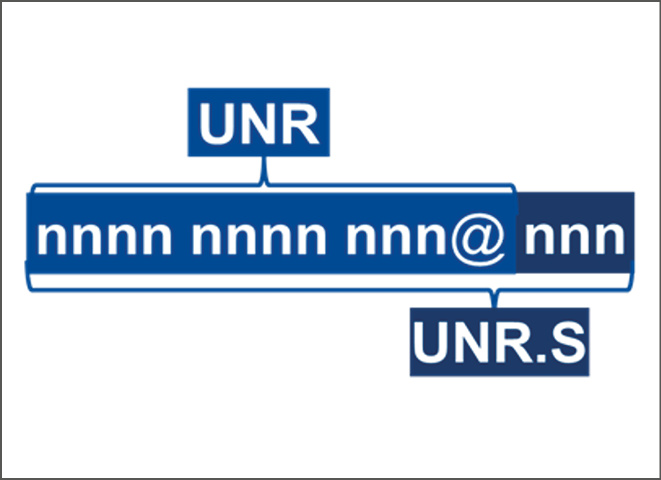 Abbildung 5: Unternehmernummer (UNR)  und Unternehmenskennzeichen bilden  die Unternehmensnummer (UNR.S). | © DGUV