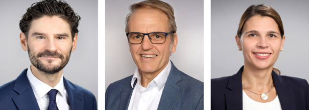 Fabian Hempel, Thorsten Hahn und Dubravka Maljevic (v. l. n. r.) leiten seit dem 1. Juli 2025 die BG Kliniken IT-Services gGmbH | © BG Kliniken Fabian Hempel, Thorsten Hahn und Dubravka Maljevic (v. l. n. r.) leiten seit dem 1. Juli 2025 die BG Kliniken IT-Services gGmbH | © BG Kliniken