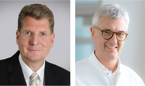 Der neue Geschäftsführer des Bereichs Medizin Prof. Dr. Paul A. Grützner (rechts) folgt auf Prof. Dr. Axel Ekkernkamp. | © BG Kliniken Der neue Geschäftsführer des Bereichs Medizin Prof. Dr. Paul A. Grützner (rechts) folgt auf Prof. Dr. Axel Ekkernkamp. | © BG Kliniken